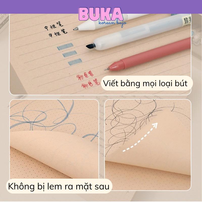 Giấy nháp kraft Buka kẻ ngang, caro, trơn đa năng 320 tờ dành cho học sinnh phụ kiện văn phòng phẩm 2