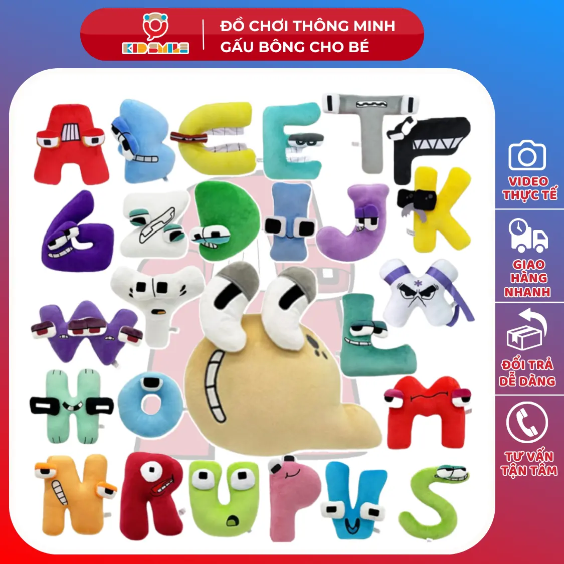 Alphabet Lore Gấu bông chữ cái trong game Roblox size 20cm A tới Z
