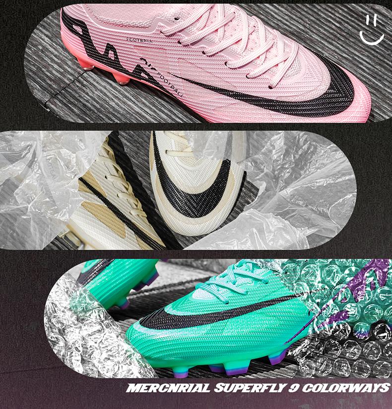 Product Introduction of FG high quality mens soccer shoes TF/FG Non-slip turf soccer cleats for kids training football boots 8
