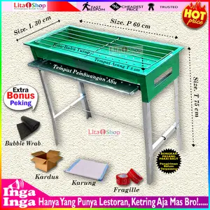 panggangan sate\bakaran ikan jumbo + dan tatakan arang