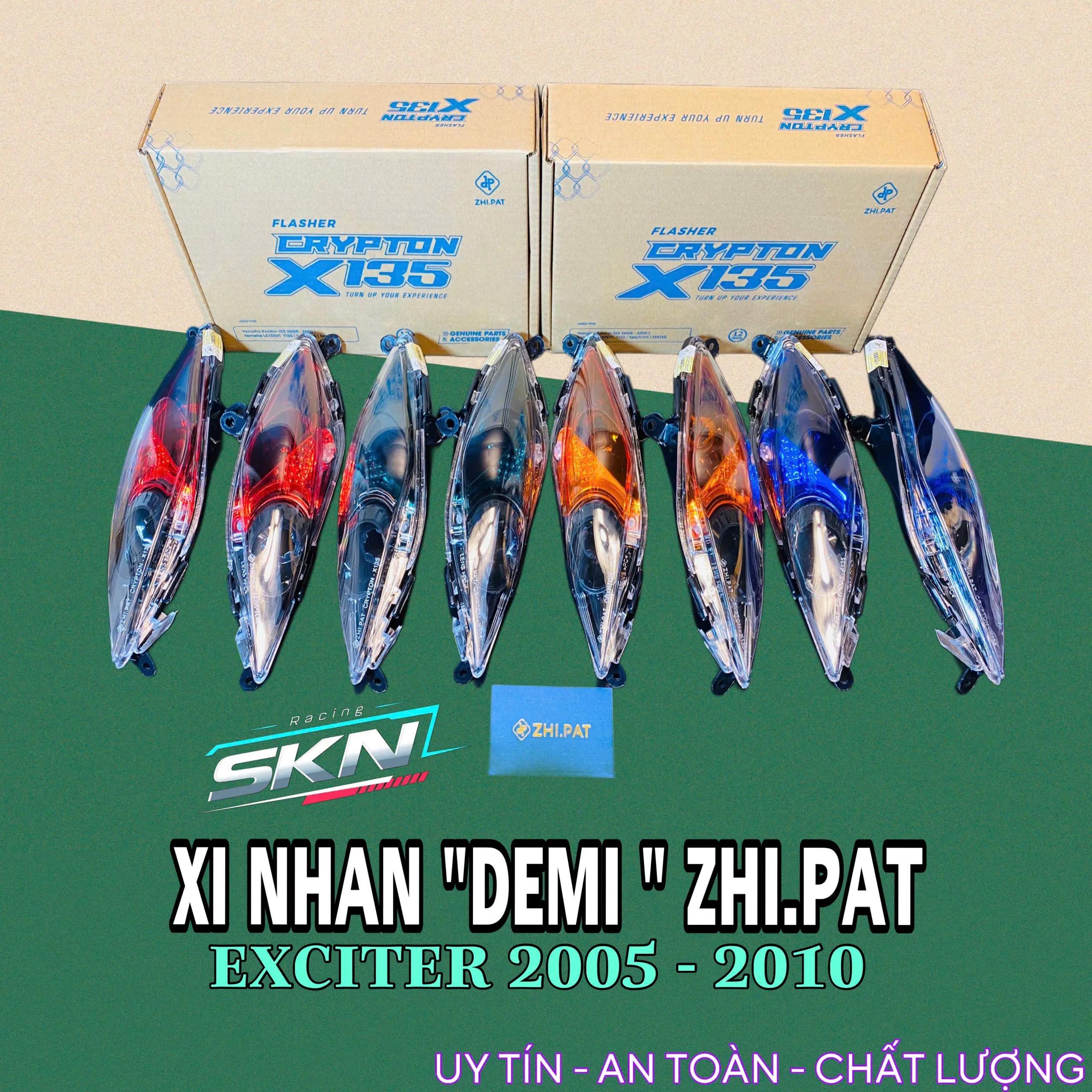 Đèn xi nhan ZHIPAT cho xe Exciter 2005 đến 2010 phụ tùng