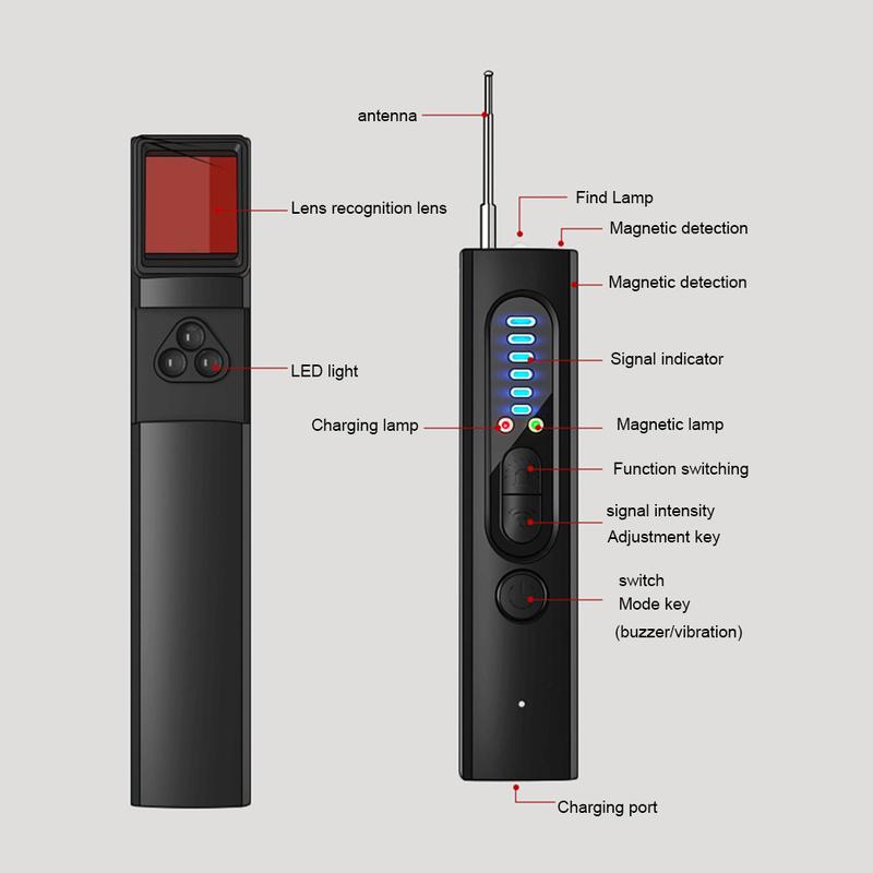 Máy Dò Camera Ẩn Thiết Bị Nghe GPS Xe Hơi Chống Gián Điệp Máy Quét RF Không Dây Tất Cả Các Dấu Hiệu Phát Hiện Tiện Ích Bảo Vệ An Ninh 5