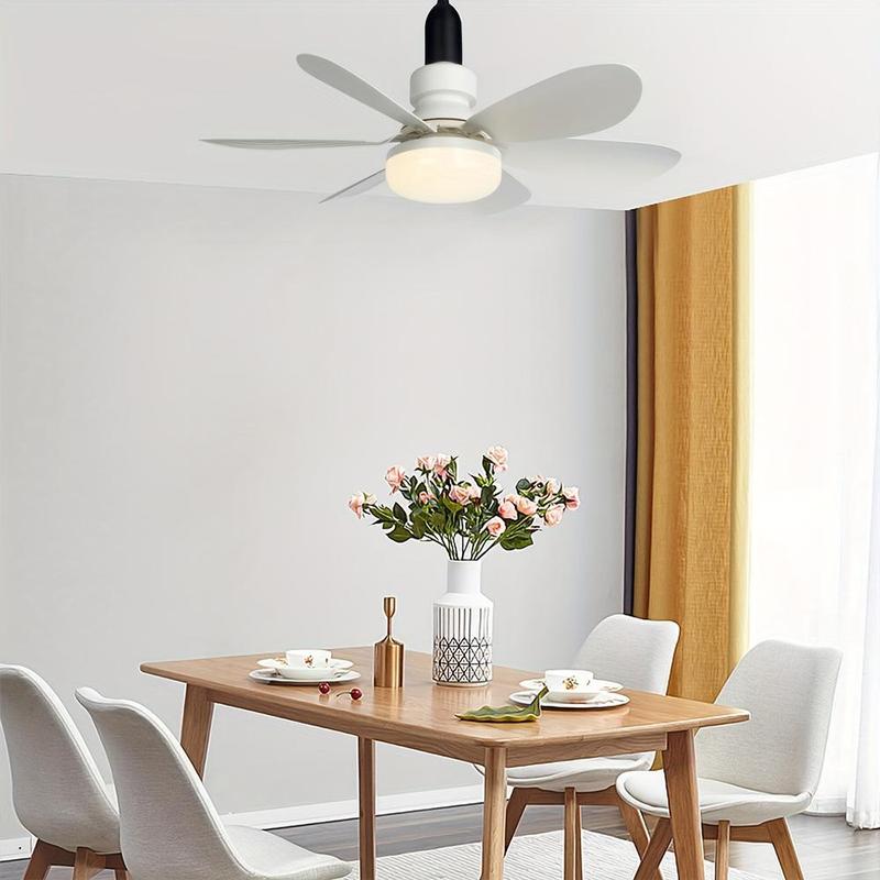 40W Small Screw-in Fan Light with Light & Remote, Stepless Dimming Wind Speed Adjustment Fan with Light Compatible with E26/E27 Socket Suitable for Bedrooms, Living Rooms, Study Rooms, Kitchens, Toilets, Room Decor 7