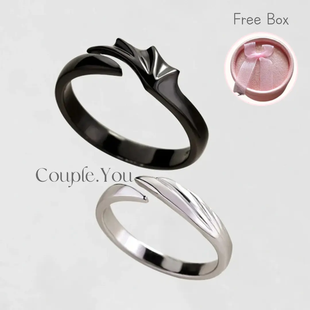 Cincin Couple Angel Demon untuk Kado dapat Sepasang (2pcs)