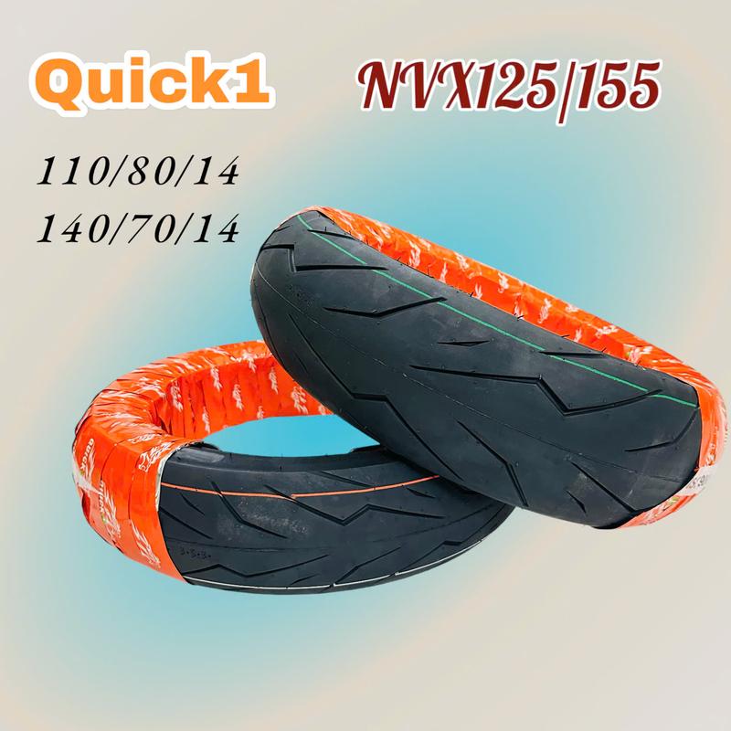Vỏ Lốp Xe Yamaha NVX thương hiệu Quick1 với thông số 110 80 14 và 140 70 14 - Mẩu Gai Mới Phụ Kiện