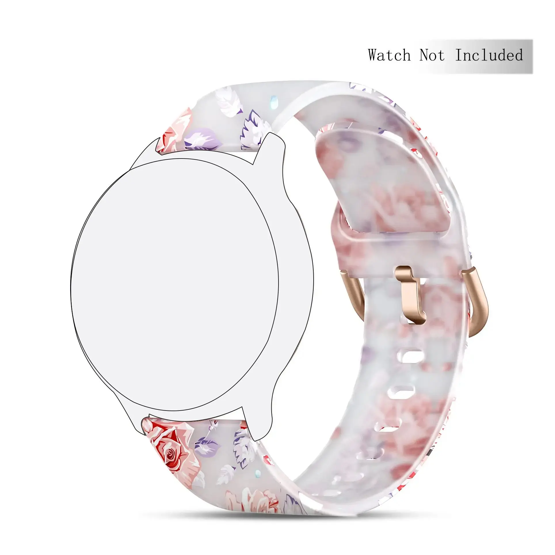 Soft Transparent Pattern Printed Watch Band, 1 Count Fashion Replacement Watch Band, Watch Band for Samsung Watch