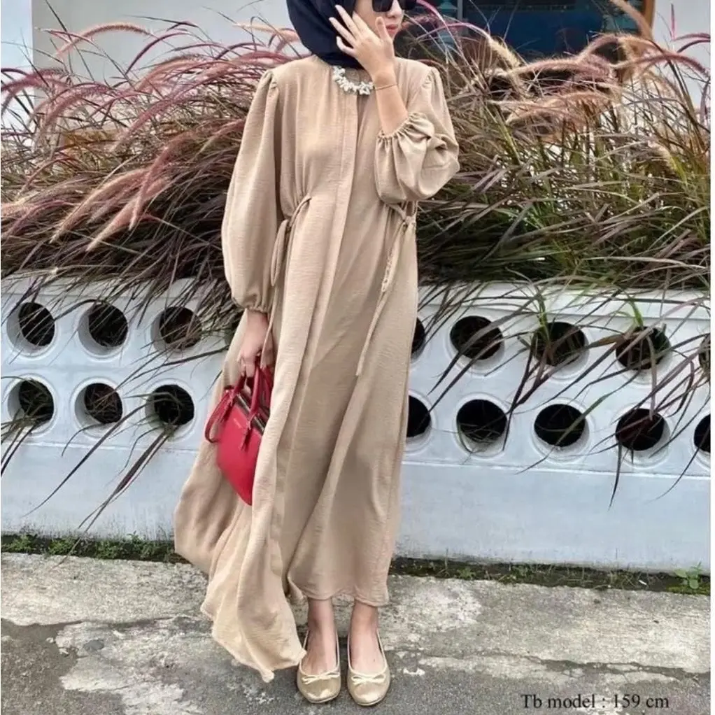 gamis polo linen