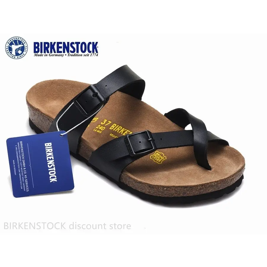 Mayari Classic Black Sandals Men Women Matte Cork 34-