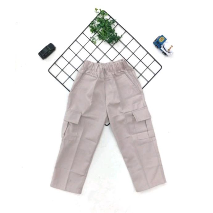 Celana Cargo panjang Anak Merah Putih Laki laki 1-13 Tahun bahan Drill 6