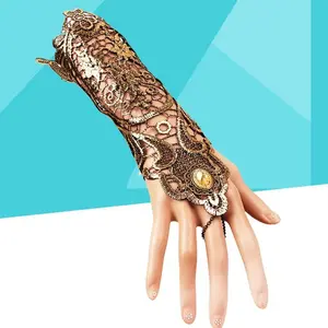 Sarung Tangan Renda Elegant Lace Gloves Women Sarung Tangan Gaya Retro Klasik Perhiasan Tangan