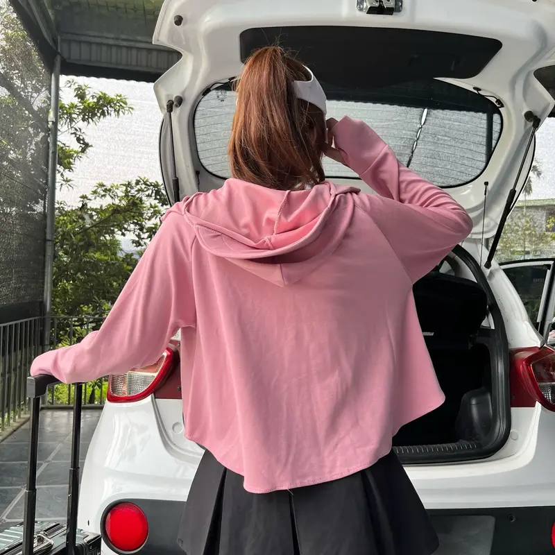 Áo Chống Nắng Dáng Ngắn Cánh Dơi Nữ Chất Umi Hàn Kiểu Dáng Phom Rộng Dày Dặn 5