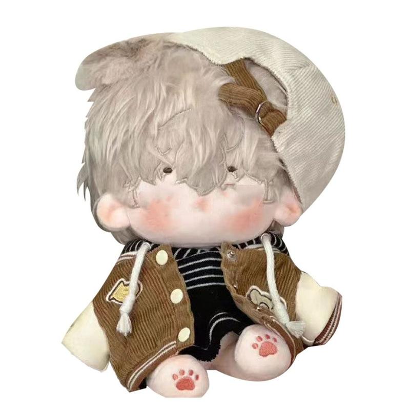 Product Introduction of Gift Changing Dressing Game Playing House 20cm Doll Clothes Cotton Stuffed Dolls Baseball Uniform Cartoon Pattern Jackets 16
