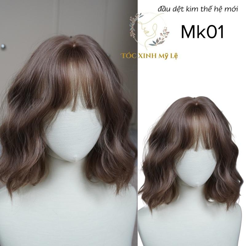 Mã MK01 : bộ tóc giả xoăn xù hippi ngắn, phiên bản móc kim thế hệ mới. chiều dài 27cm, chất tóc chịu nhiệt. 1
