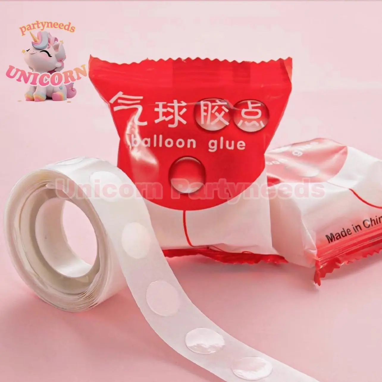 100Dots/Roll Balloon Glue Double Adhesive Balloon Ceiling Glue Dots Party needs Unicorn