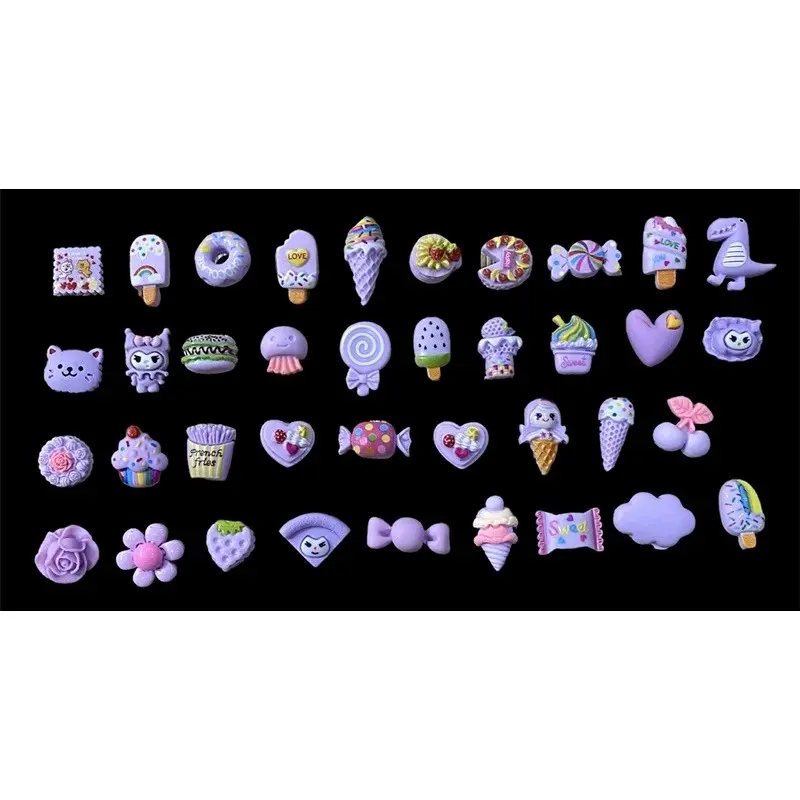 Combo Set 10-15-20 charm,sticker 3D theo màu sắc gắn dép sục,dép cá sấu siêu xinh!! 5