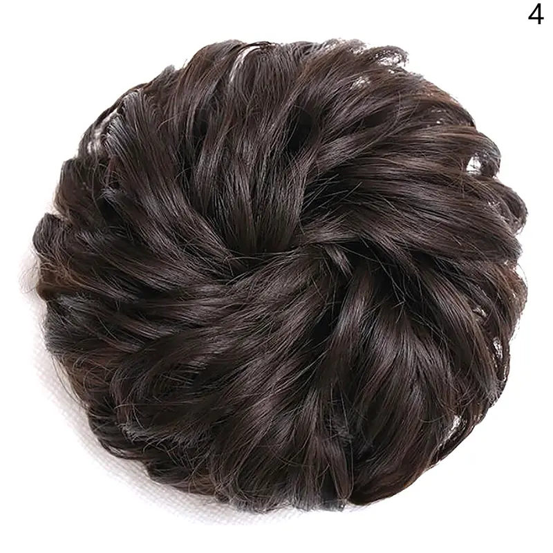 Tóc Giả Búi Tóc, Tóc Tổng Hợp, Tóc Nối Đuôi Ngựa Cho Nữ, Scrunchie, Sóng Co Giãn, Kiểu Tóc Xoăn, Bọc Scrunchie 8