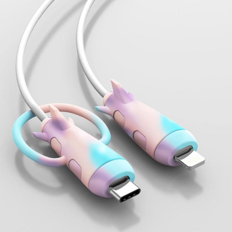 Product Introduction of New Cable Protector Color Cable Winder Soft Silicone Cover Type C Charger Cable Protector Data Line Practical Accessories 11