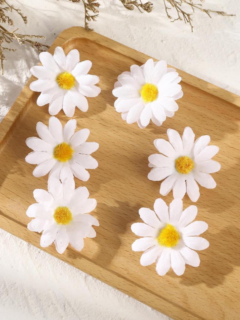Product Introduction of 6pcs Boho Floral Decorative Hair Clips, Cute Sunflower Design Hair Accessories for Girls, Minimalist Headwear Suitable for Hair, Fashion Hair Accessories for Party, Daily Clothing Decor 6