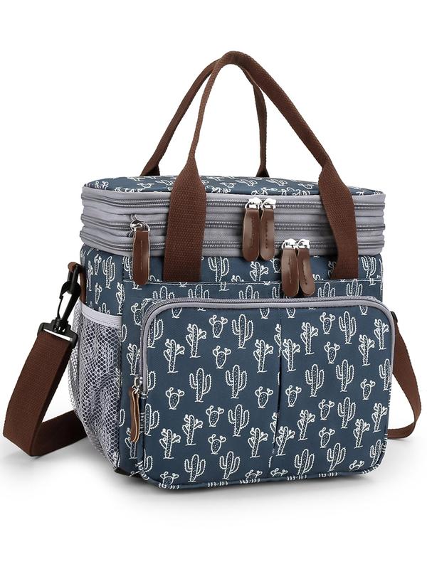 All Over Print Lunch Bag, Large Leakproof Lunch Box Cooler Bag, Multifunctional Lunch Bag for Women & Men, Lunch Box for Outdoor Camping Picnic 1