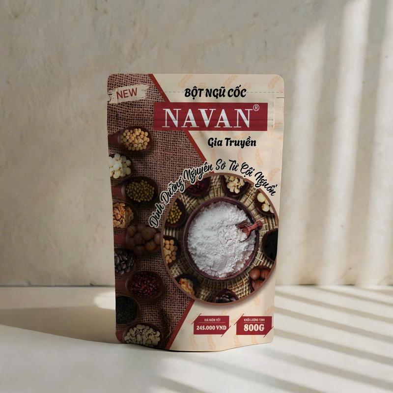 Bột Ngũ Cốc Navan 9 Loại Hạt Date Mới 800gram - Sản Phẩm Chính Hãng
