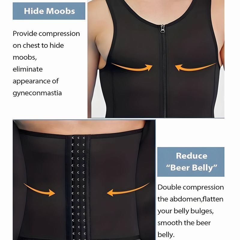 Men's Compression Shirt, Breathable Tummy Control Tank Top, Protective Gear for Sports Slimming, Christmas Gift, Workout Equipment 3