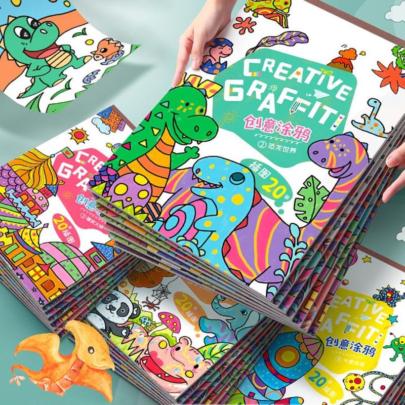 High Quality Paper Painting Book 30 Sheets Creative Graffiti Picture Book Painting Toy Students 6