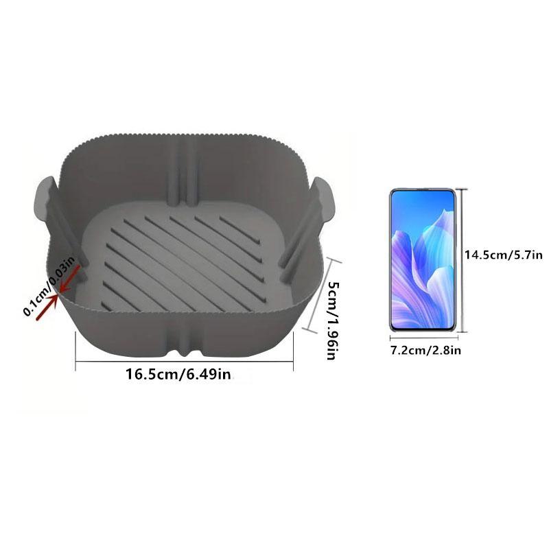 Silicone Air Fryer Liner, Reusable Air Fryer Mat, Oven Baking Tray, Kitchen Appliance Parts for Air Fryer 9