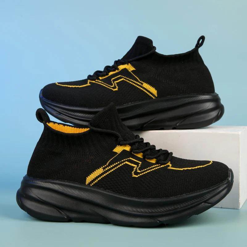 Custom Men Casual Sports Sneakers Sock Mesh Breathable Blank Chunky Height Increasing Running Walking Shoes for Women Trainers Runner_voghion.com