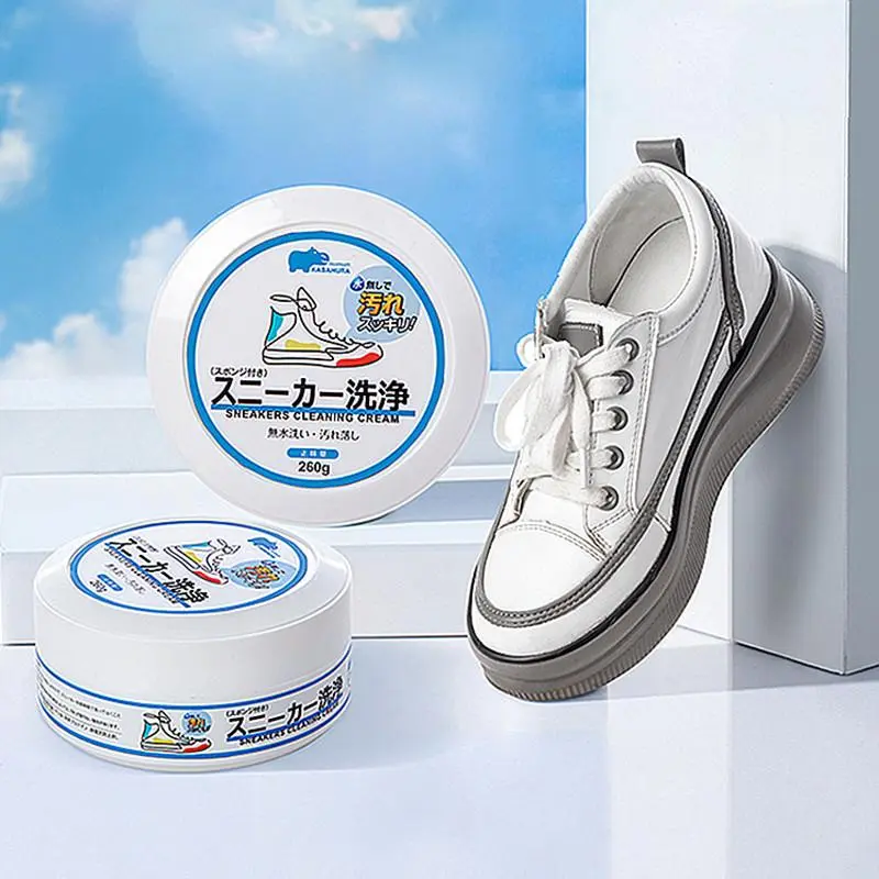 Kem Đánh Giày - Sáp Tẩy Trắng Giày - Sáp Vệ Sinh Giày, Đồ Da Đa Năng 260g,Lau chùi giày trắng 1