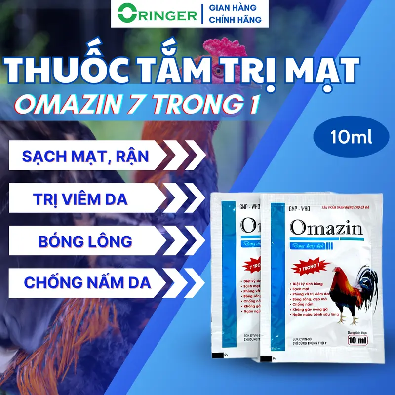 Oringer Zirkulin 10ml + Siêu đậm đặc giải độc gan nhân sâm Livermax b12 10ml + Sữa tắm OMAZIN 7 trong 1 10ml cho gà đá 3