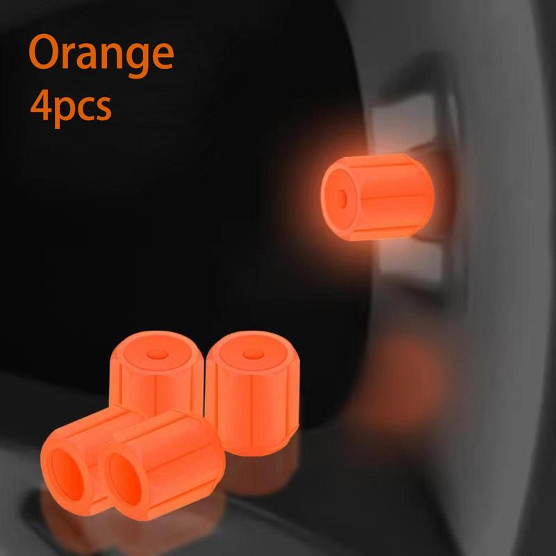 Product Introduction of Luminous Valve Caps Fluorescent Green Blue Night Glowing Car Motorcycle Bicycle Wheel Styling Tyre Hub Universal Cap Decor 4Pcs 52