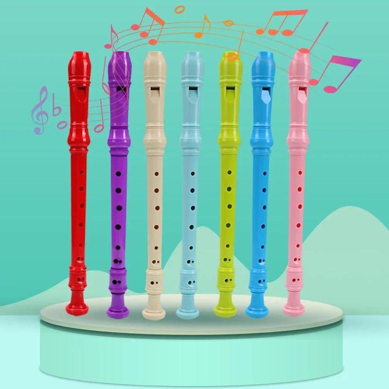 Six hole and eight hole plastic flute, children's practice of vertical flute, teaching supplies, early education music equipment 0