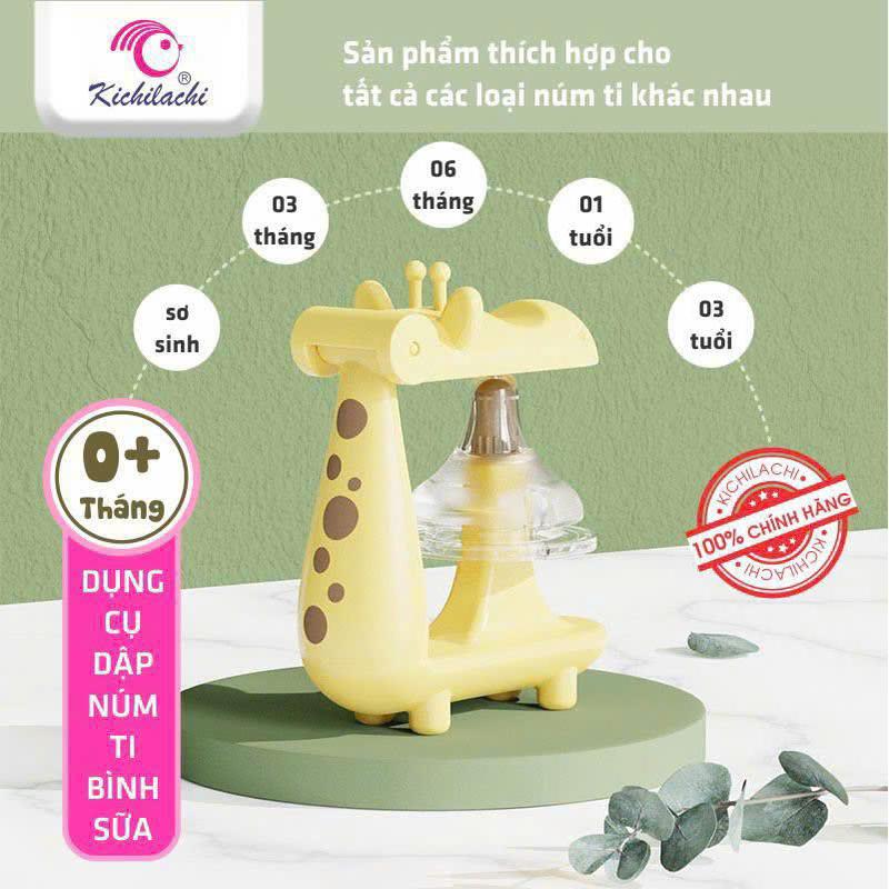  Đục Lỗ Núm Ti Kichilachi dụng cụ dập lỗ núm ti bình sữa nhiều size S M L cho bé từ 0-3 tuổi 