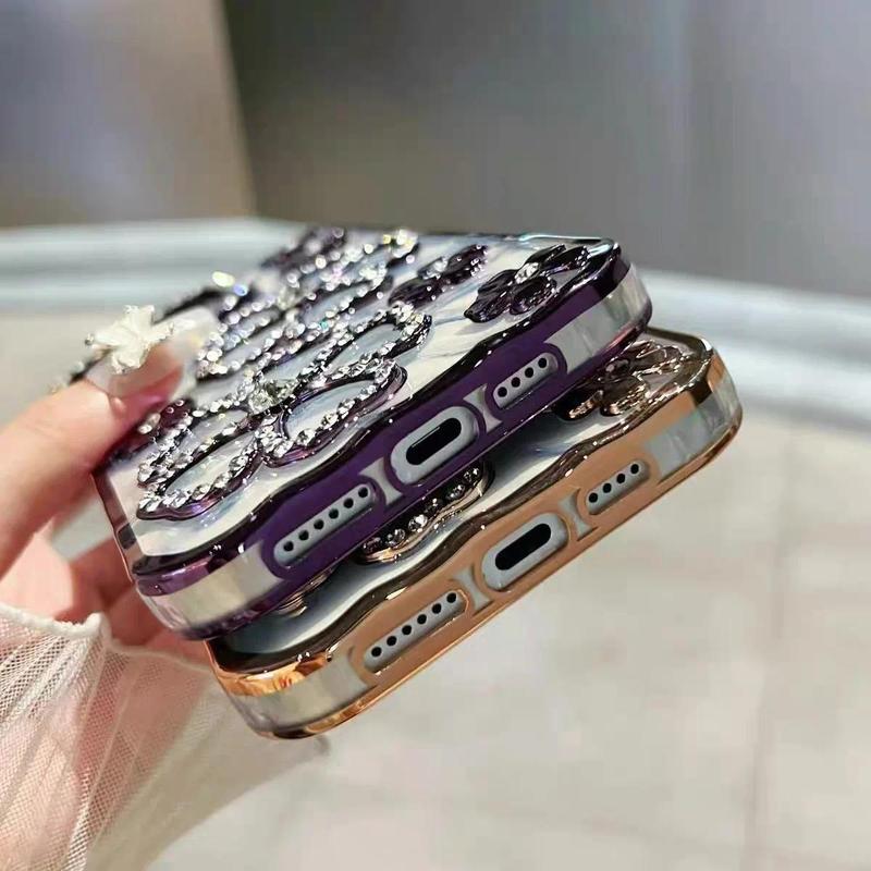 Ốp Hoa 3D, Kim Cương Lấp Lánh Sang Trọng, Dành Cho iPhone 16 Pro Max, 16 Plus, 14, 13, 12, 11, Ốp Mạ Trong Suốt, Dành Cho iPhone 15, Ốp Bảo Vệ 6