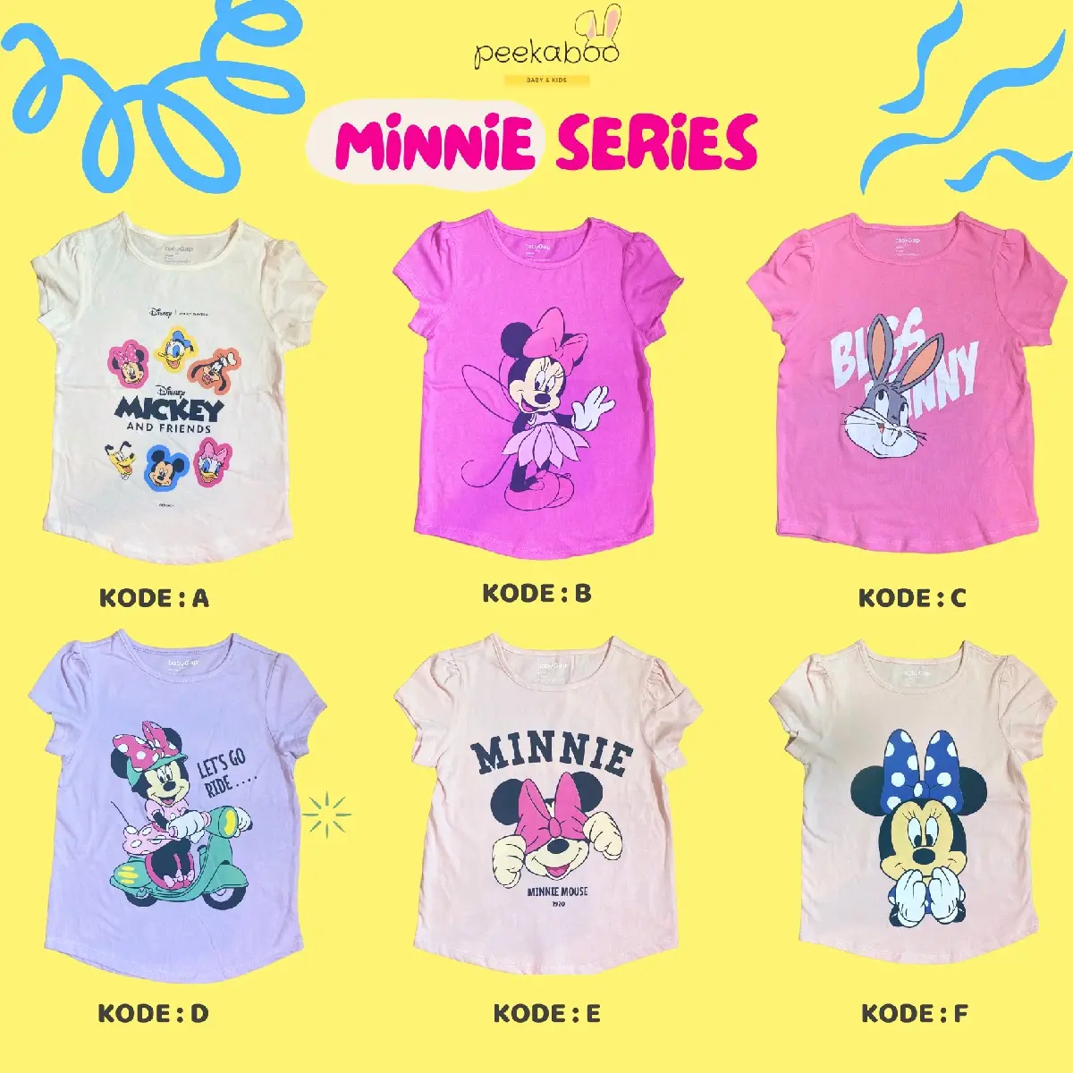kaos cewe edisi mini Fashion anak