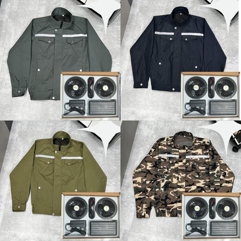 ( 1 Bộ Pin + 1 Áo Hoặc 2 Áo ) Áo Điều Hòa GIFV - 2 Quạt 12V + PIN 50.000mAh - Thời Gian Sử Dụng 11-18 Tiếng - Bảo Hành 12 Tháng