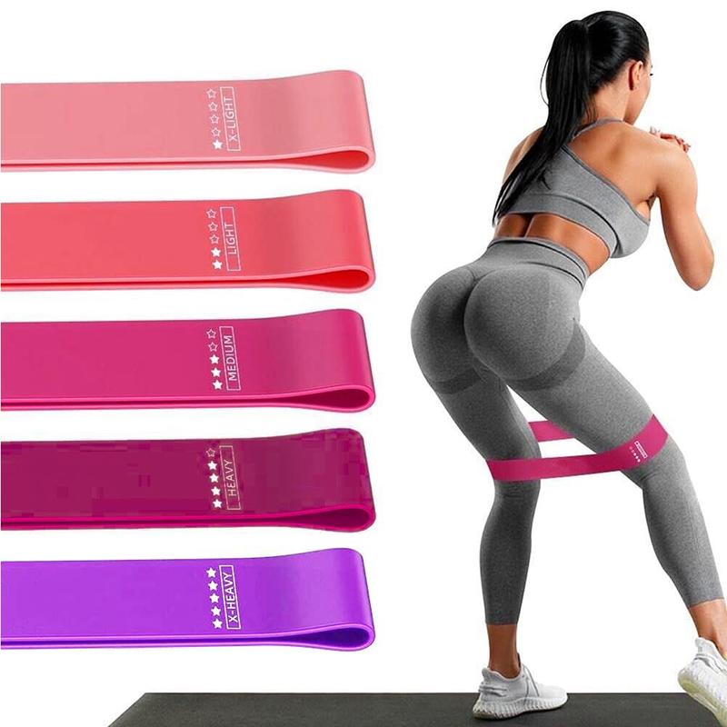 Resistance Loop Exercise Band Set, 5 Counts/set 5 Different Resistance Levels Resistance Band for Home Fitness, Stretching, Strength Training, Gymtok, Workout Band 0