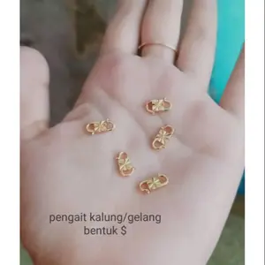 Emond Pengait Kalung  Bentuk S untuk Perhiasan Gold emas