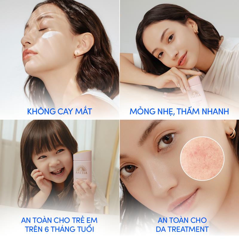 Anessa x KOL - Sữa chống nắng dịu nhẹ cho da nhạy cảm và trẻ em Anessa SPF 50+ PA++++ 60ml 3