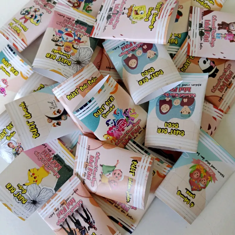 [READY STOCK] 1 pak isi 20pcs Mini Amplop THR bentuk permen/Amplop hari raya idul fitri/Amplop Lebaran 0