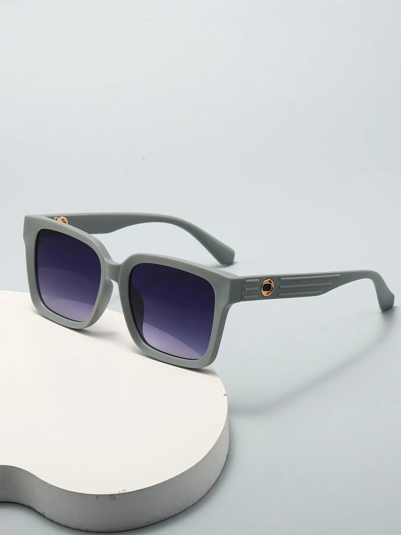 Unisex Simple Style Plain Color Sunglasses, Trendy Casual Square Frame UV Protective Sunglasses for Everyday Use, Fashion Accessories for Outdoor Activities