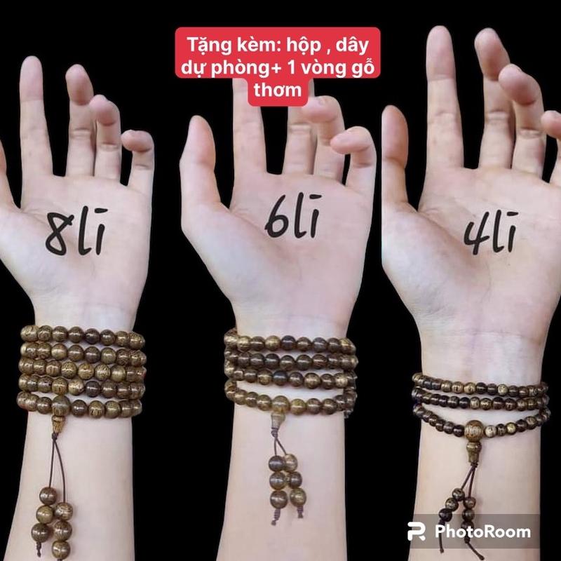 Tràng 108và 216 hạt trầm hương tốc(4 mm- 8 mm) Đeo Tay Phụ Kiện Voi