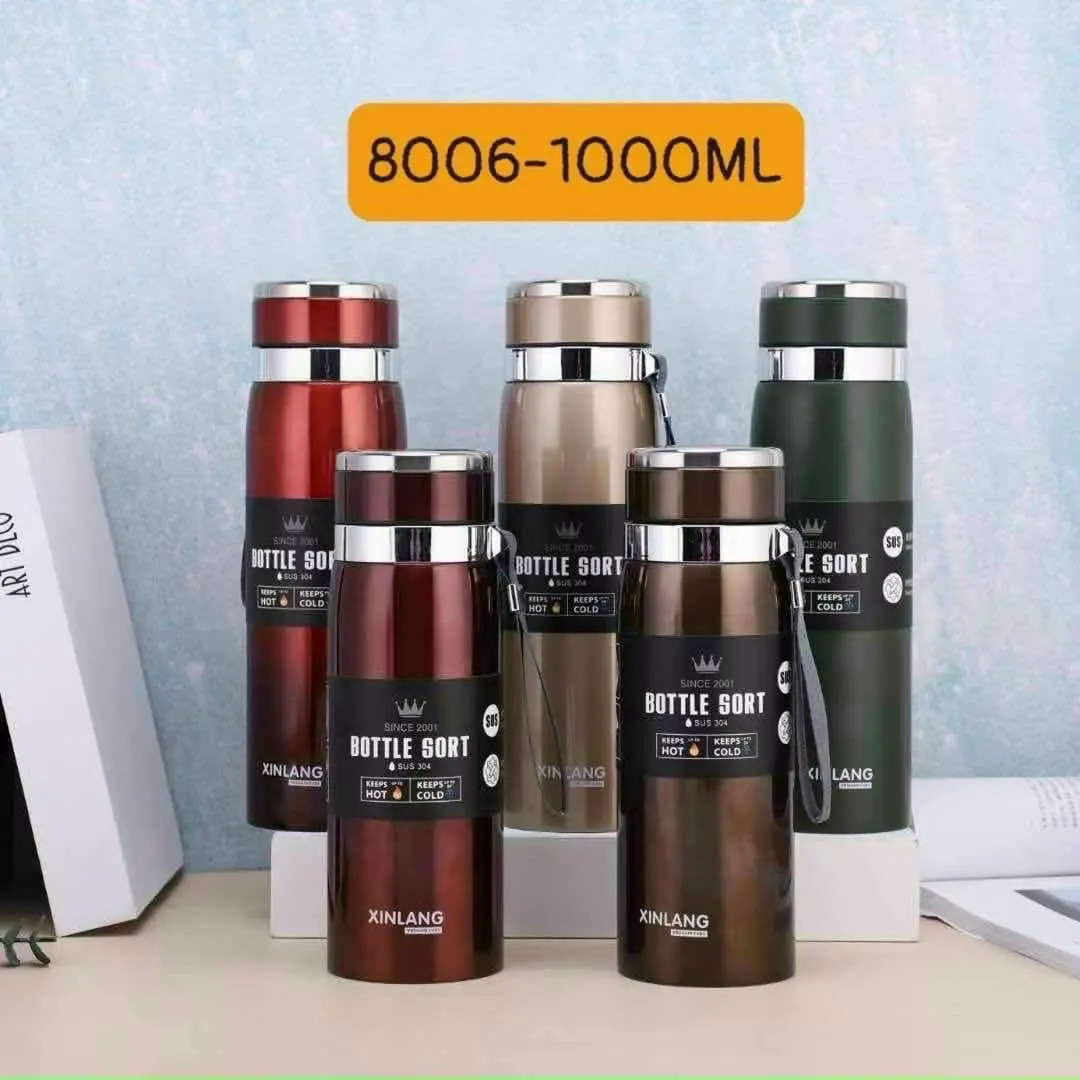 [ Xả Hàng ] Bình Giữ Nhiệt 1000ml Inox Giữ Nhiệt Tối Ưu Có Nắp Lọc Trà Lõi Thép Chống Gỉ Cao Cấp ( giao màu ngẫu ngiên )
