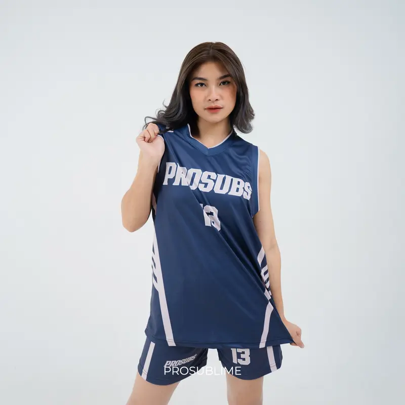 Jersey Basket BASIC RETRO GREY BASKET Jersey PROSUBS   - Jersey Basket Basket Big Size Jumbo - Jersey basket Free Custom Nama & No Punggung Olahraga 2