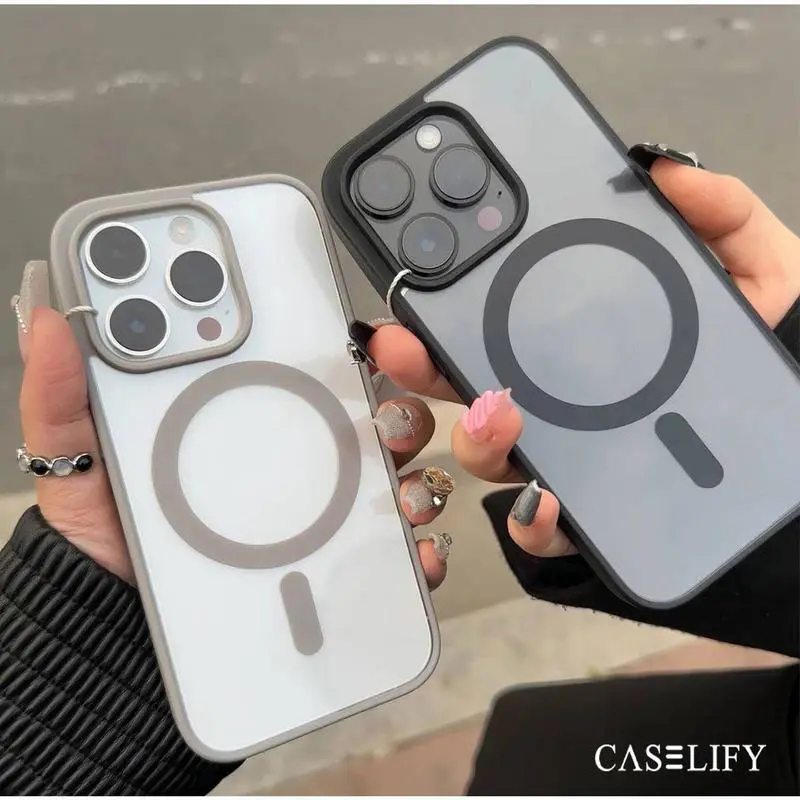 CASELIFY MACARON MAGSAFE CLEAR CASE COMPATIBLE WITH IPHONE 11 12 13 14 15 PRO PLUS MAX XR XS XSMAX