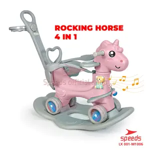 SPEEDS Mainan Kuda Rocking Horse 4in1 Kudaan Anak Mainan Toys Bayi Mutifungsi LX 0001-M1006