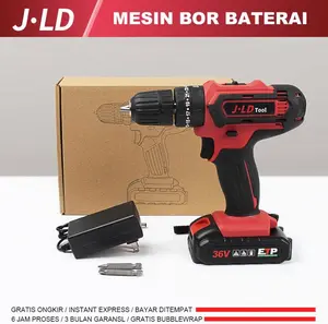 JLD MESIN BOR TEMBOK,BETON,KAYU CORDLES 36V 1 BATERAI PROMO MURAH COD