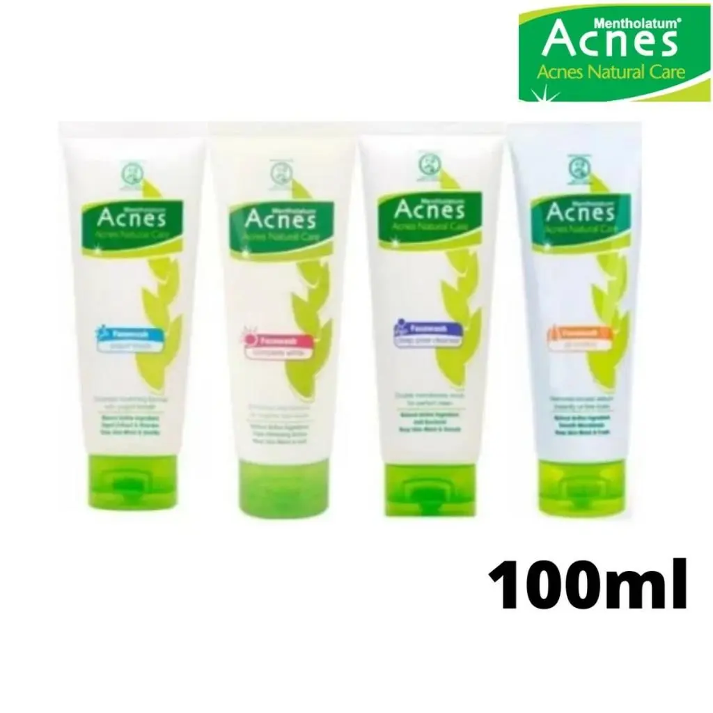 Acnes Face Wash Natural Care Series Cleanser Extract Membersihkan Kotoran Perawatan Muka Creamy Facial