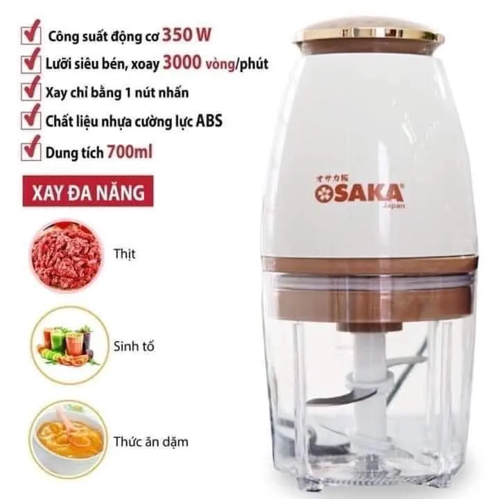 MÁY XAY THỊT OSAKA XAY ĐỦ THỨ 1.5L 0