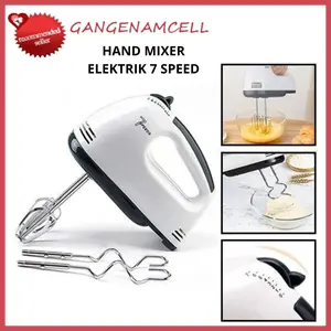 Hand Mixer Elektrik Kocokan Telur 7 Speed Pengaduk Adonan Kue Donat Roti Bolu Serbaguna